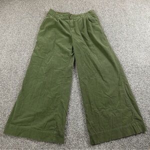 by Anthropologie Green Wide Leg Corduroy Pants